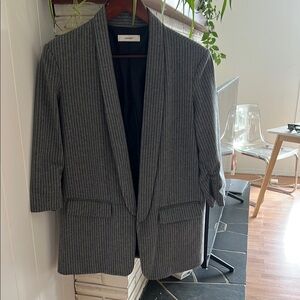 Gray Pinstripe Blazer - Size M